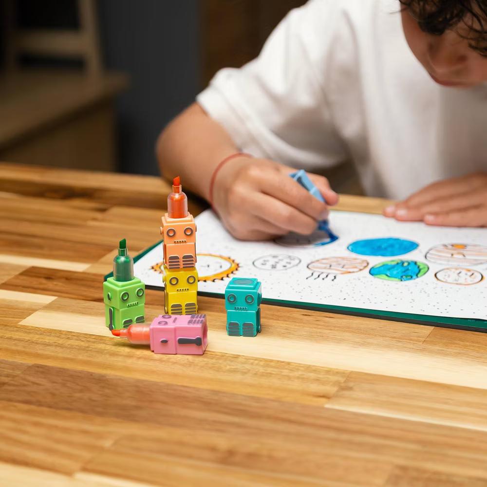 Brite Bot ROBOT 6pc Stackable Highlighter Marker Set - Image 6