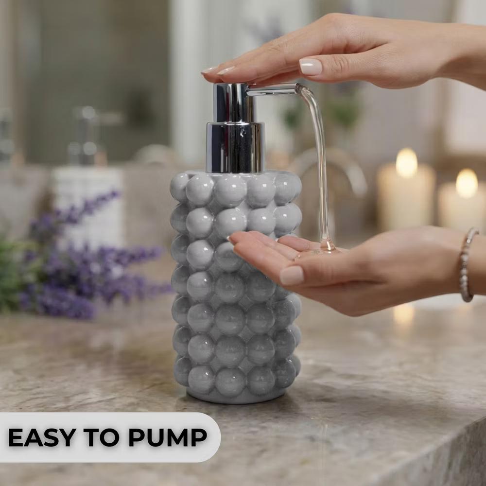 Better Trends Nova Bathroom Accessories 100% Resin Impeccably Crafted Soap Dispenser with Rust-Proof Pump for Bathroom & Kitchen Countertops - Image 16