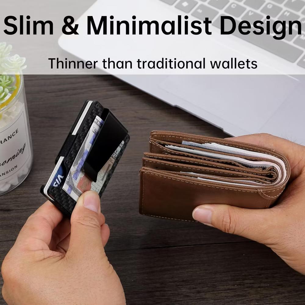 Maison Wallet for Men Aluminium RFID Card Holder with Money Clip - Image 2