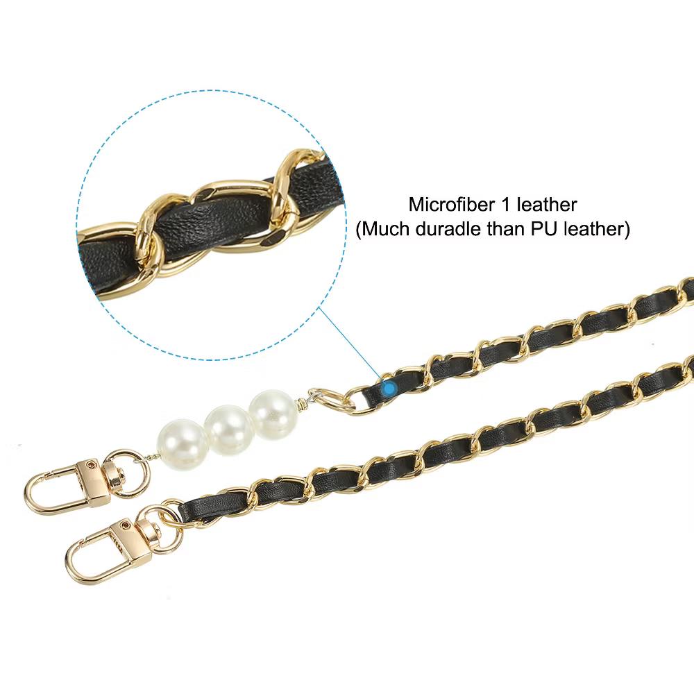 PU Leather Metal Adjustable Handbags Chain Strap Replacement - Image 4
