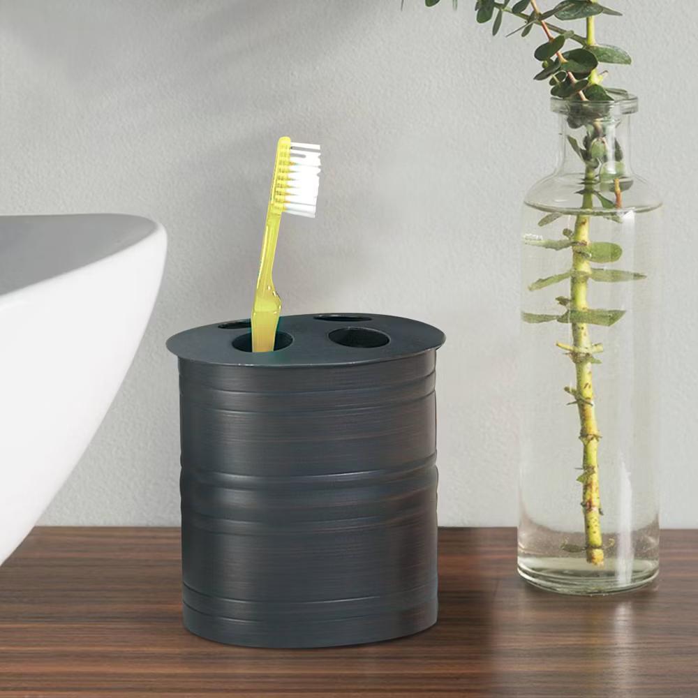 Bogart Metal Toothbrush Holder - Elegant Bathroom Accessory, Oil Rubbed Bronze, Holds Multiple Brushes - Image 2