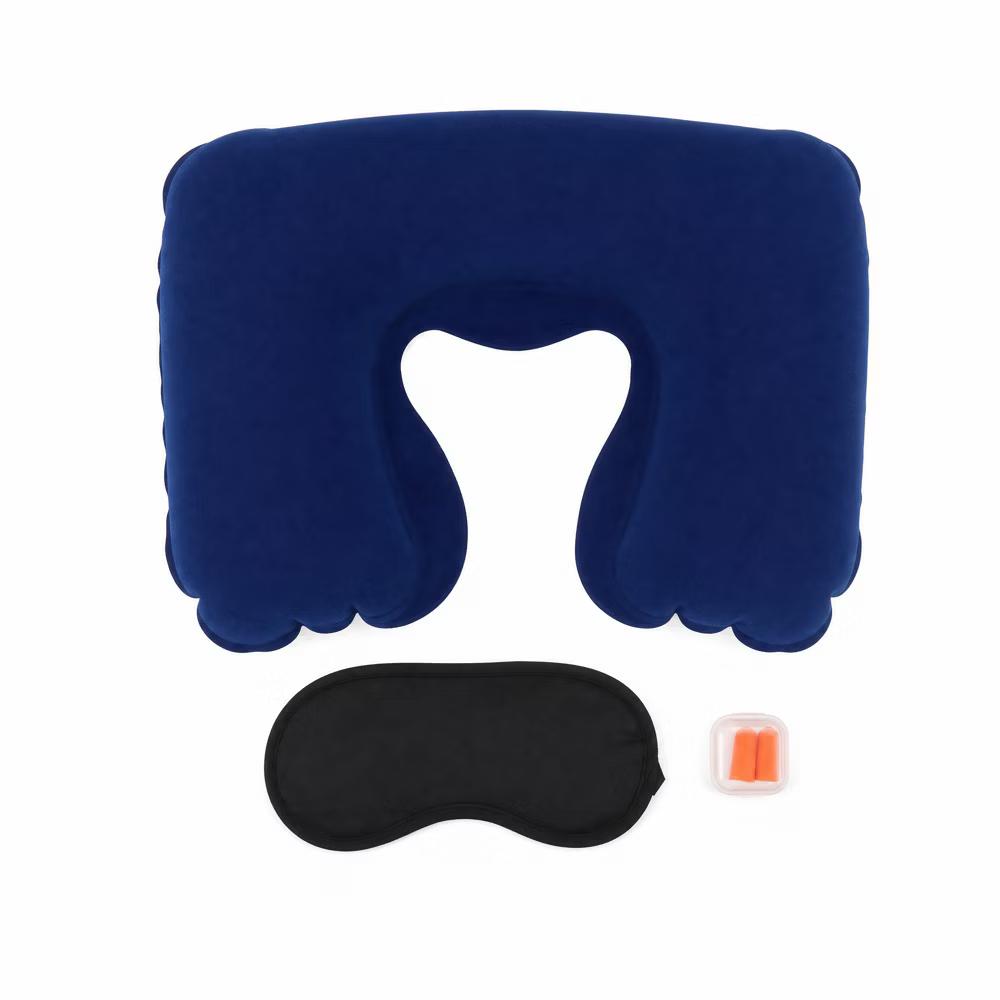 Comfortable Inflatable Travel Pillow with Eye Mask Earplugs 1 Set - Image 6