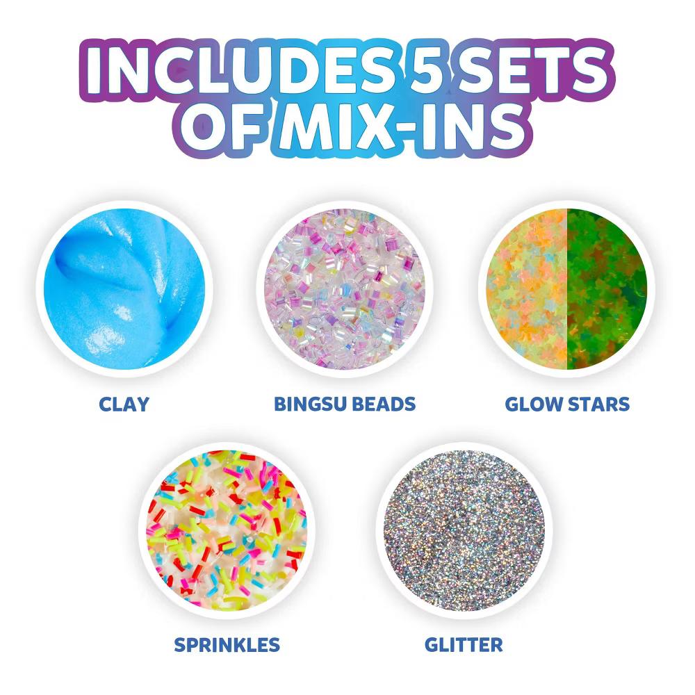 Gue 3lb Glassy Clear Deluxe Premade Slime Kit with Mix-Ins: Sensory Development, Storage Container, Ages 3 - Image 5
