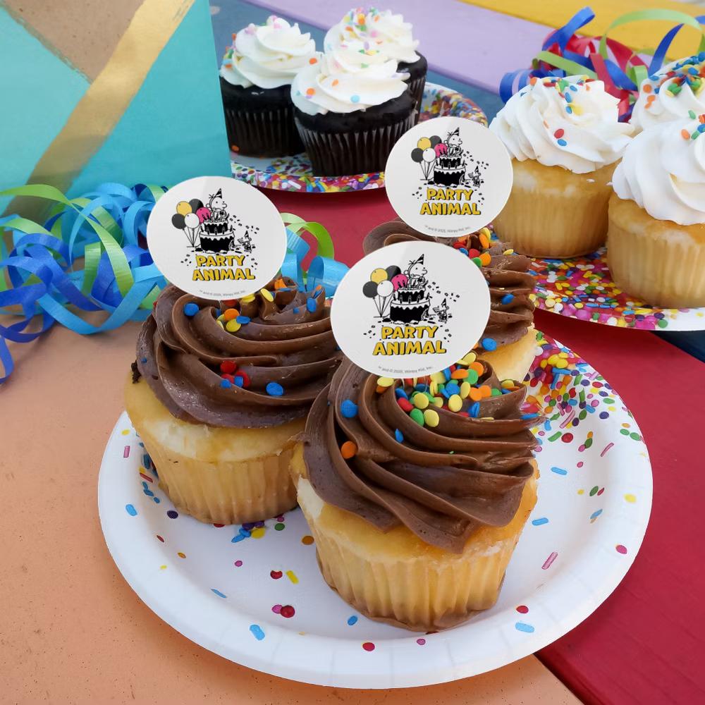 Party Animal Cupcake Picks Toppers Decoration Set of 6 - Image 5