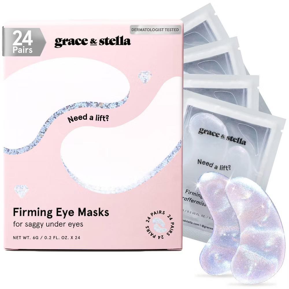 Grace & Stella Firming Under Eye Masks - White - 24ct: Vegan, Soothing, Brightening for Normal, Sensitive Skin - Image 4