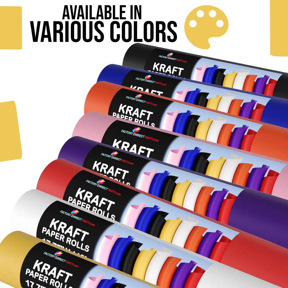 Exquisite Colored Kraft Paper Roll 17.5 In 110 Ft Kraft Wrapping Paper Craft Paper Shipping Paper Kraft Paper Roll Gift Wrap - Image 10