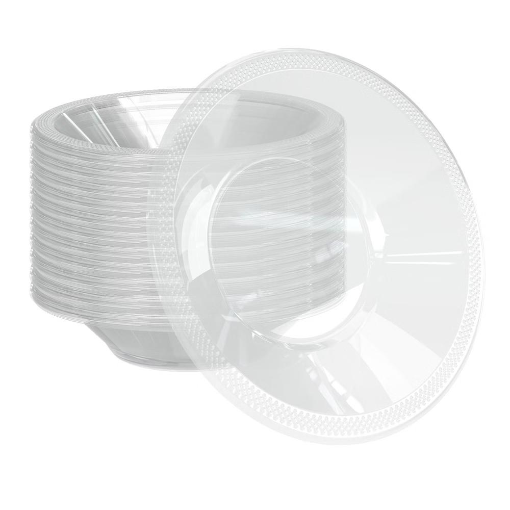 Crown Display 12 Oz. Plastic Bowls Disposable Party Bowls - Plastic Soup Bowls - Image 2