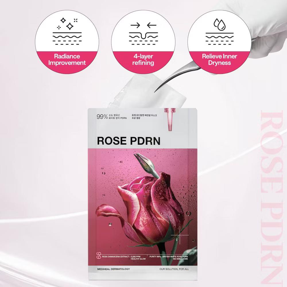 MEDIHEAL Essential Mask - Rose PDRN - 0.81 fl oz - Image 2