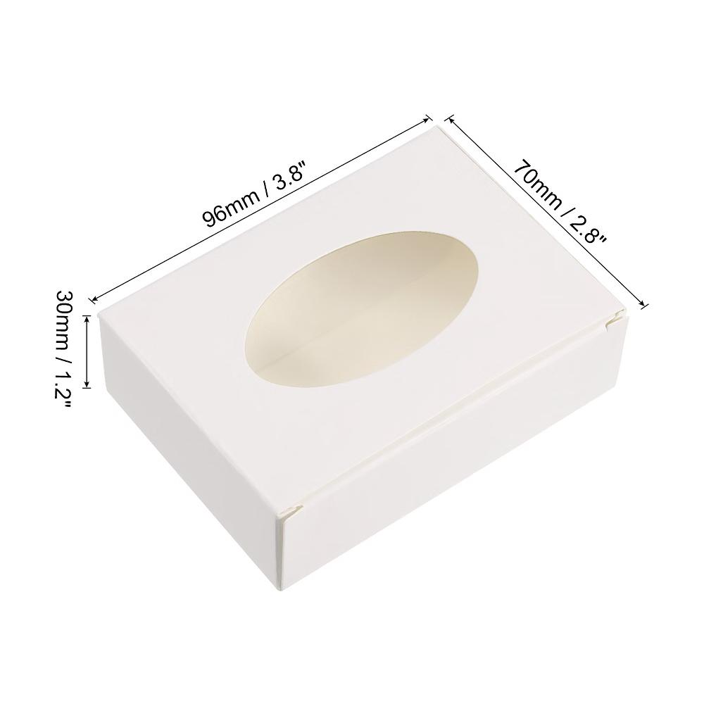 Paper Durable Soap Box with Oval Window for DIY Craft 30 Pcs - Image 20