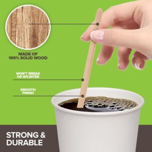 Stock Your Home 5.5-Inch Wooden Coffee Stir Sticks (1000 Pack)