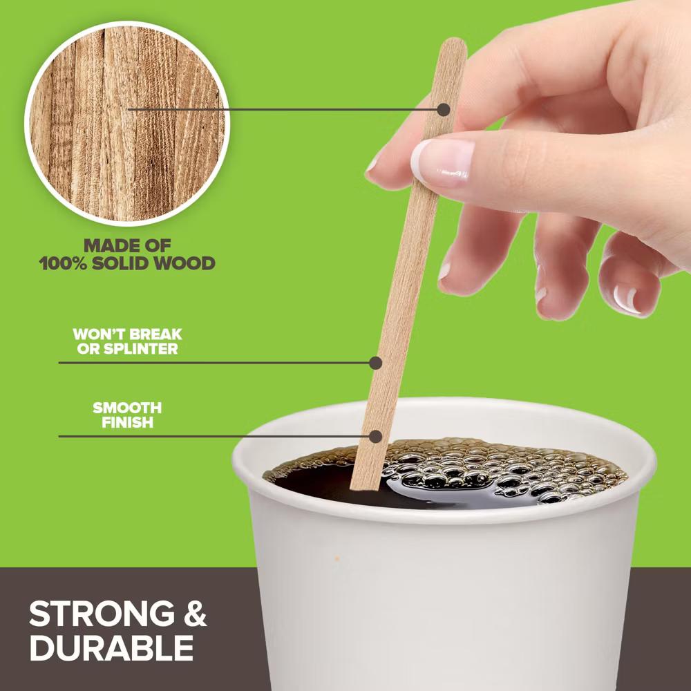 Stock Your Home 5.5-Inch Wooden Coffee Stir Sticks (1000 Pack)