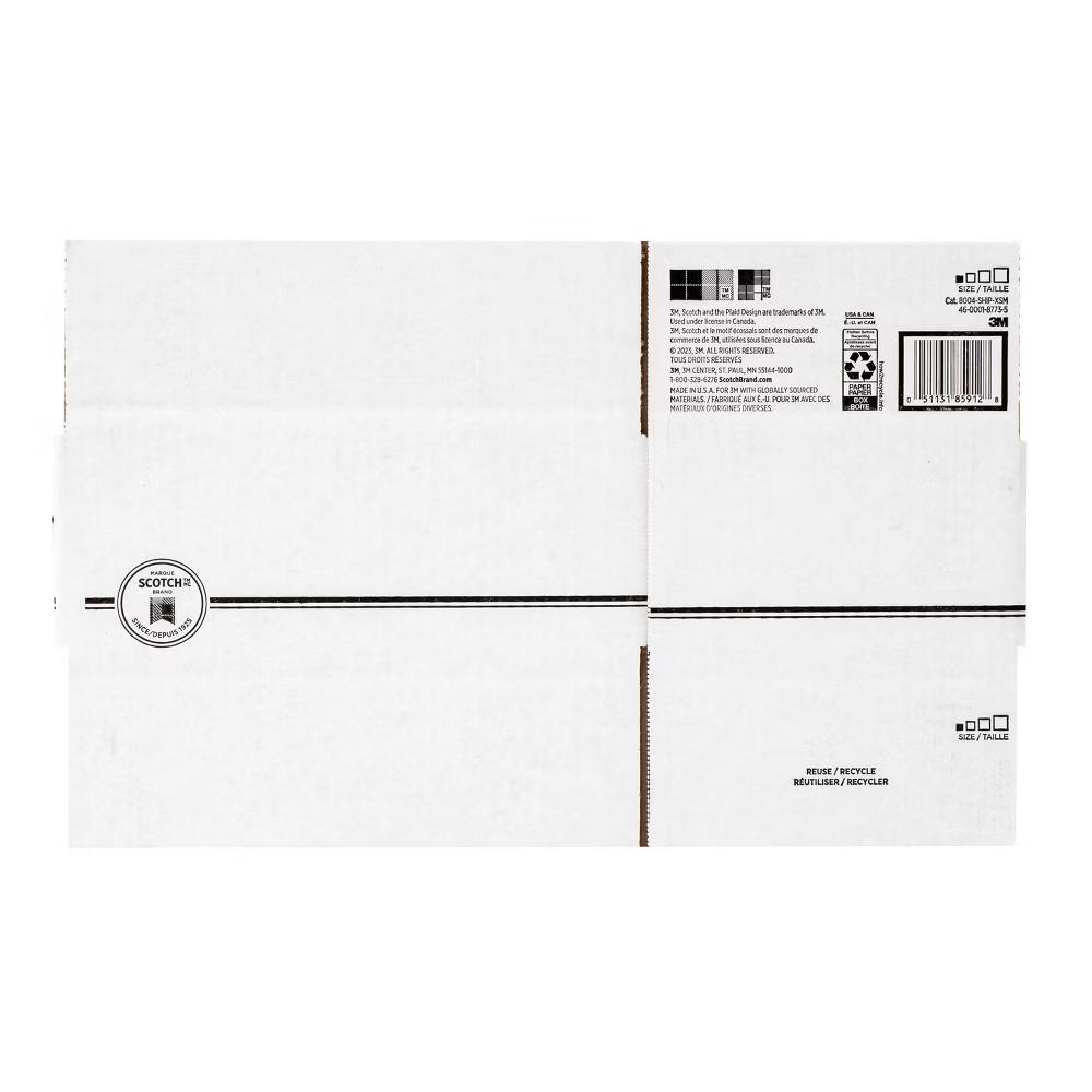 16" 12" 8" Mailing Box White: Cardboard Shipping & Moving Packaging, No Closure, 1 Pack - Image 3