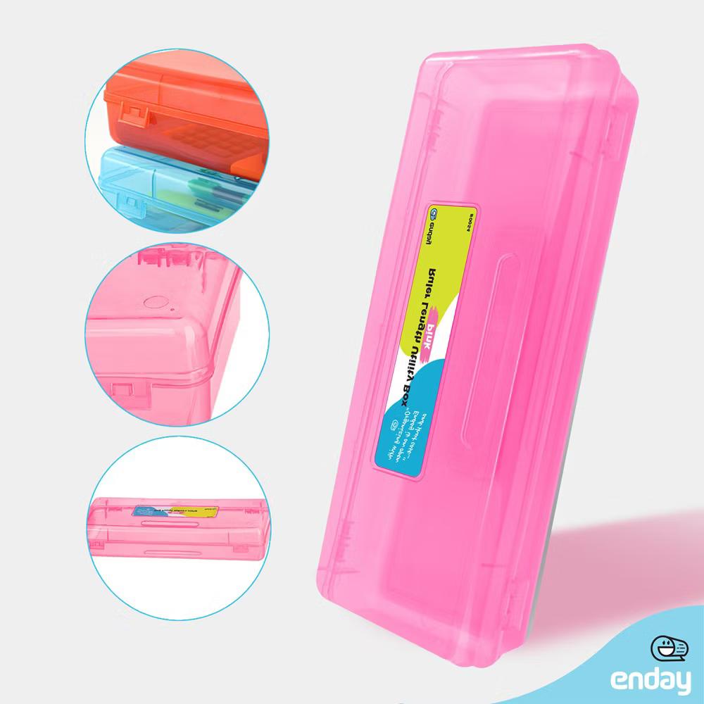 Pencil Box, Storage Organizer Utility Box, Multipurpose Long Ruler Length School Office Supplies Plastic Pencil Case for Kids & Adults - Image 24