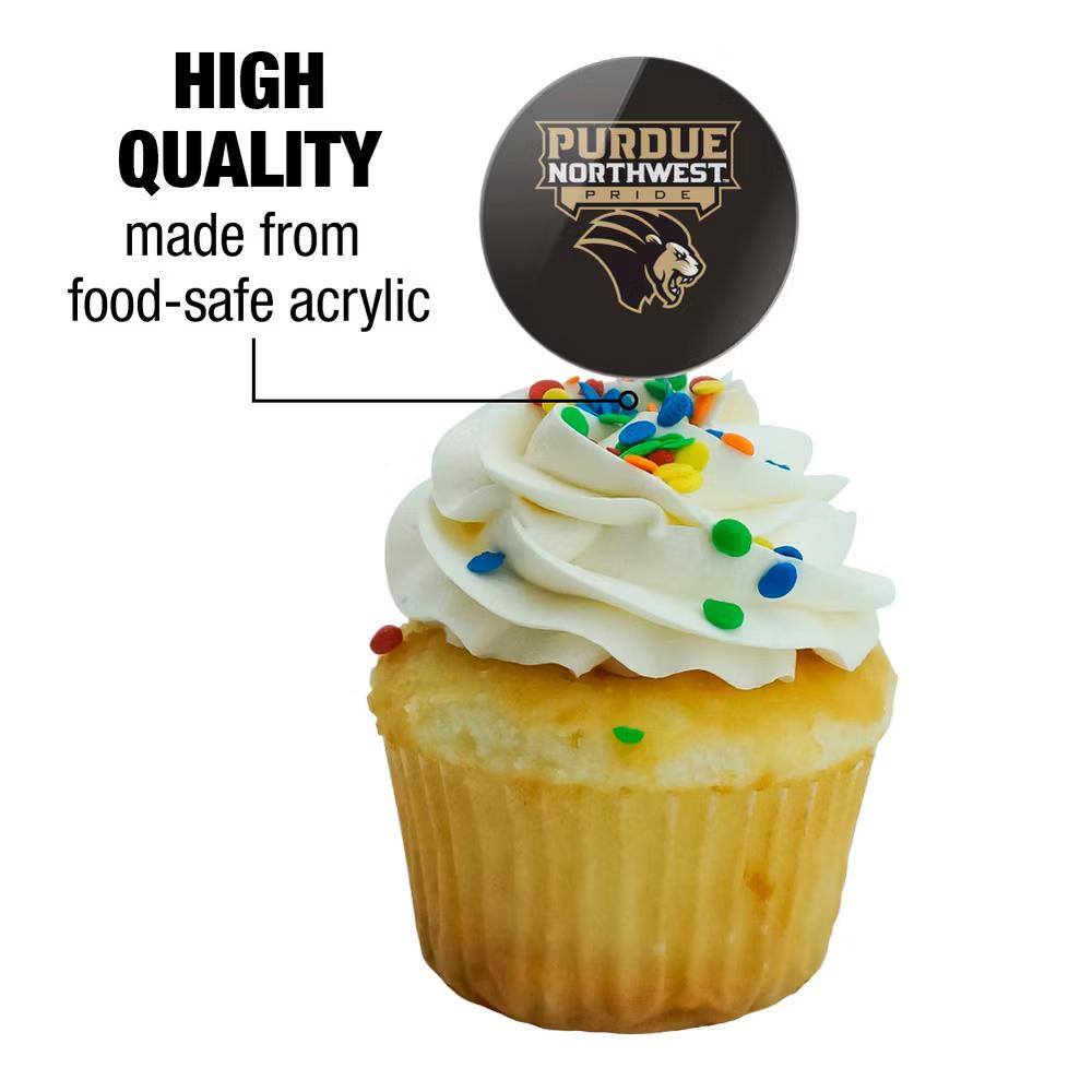 Purdue University Northwest Primary Logo Cupcake Picks Toppers Decoration Set of 6 - Image 5