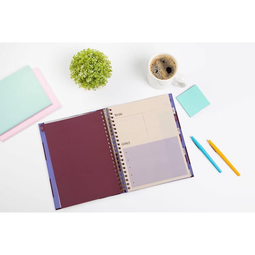Pearhead 9.5"x11" 2026–2027 Weekly/Monthly Academic Planner with Stickers Purple/Maroon - Image 2