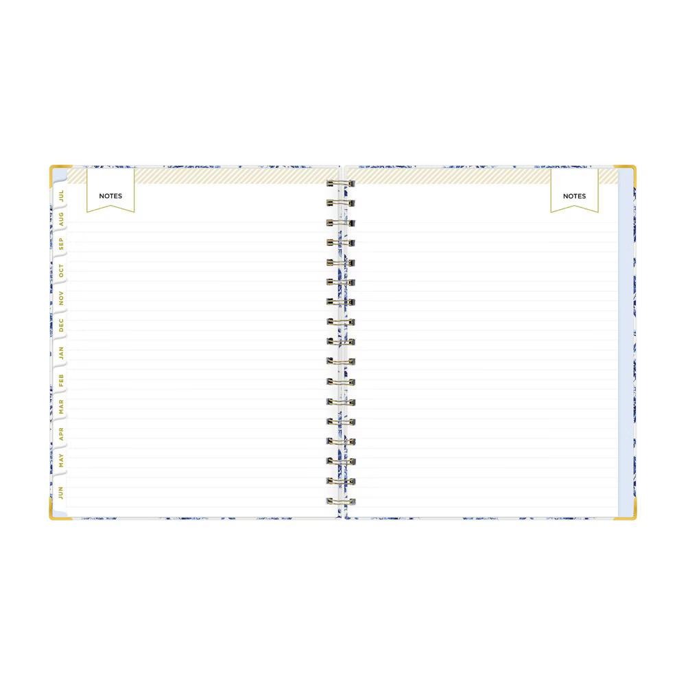 Day Designer 7"x9" 2026-2027 Planner Fleurie Blue Matte Laminated Weekly/Monthly Safety Wirebound - Image 4