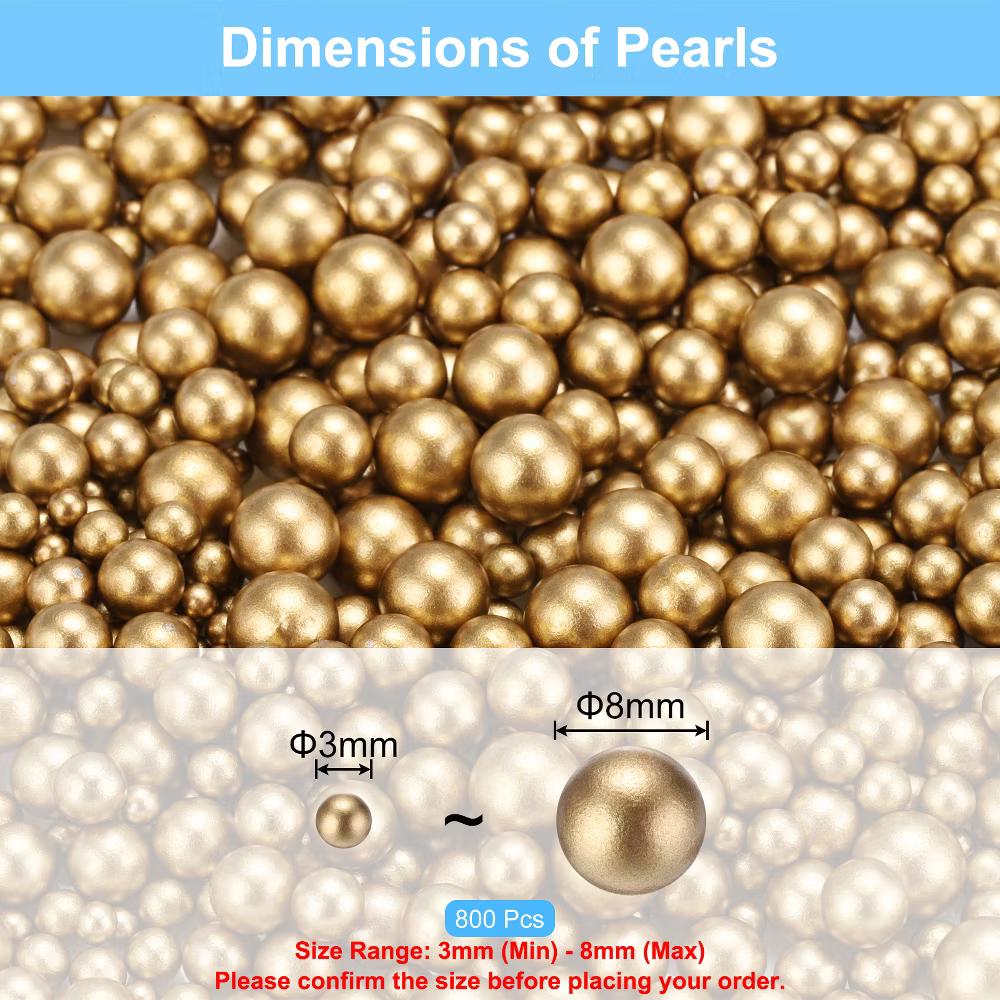 No Hole ABS Round Faux Pearl for Vase Fillers DIY Home Decoration 800 Pcs - Image 15