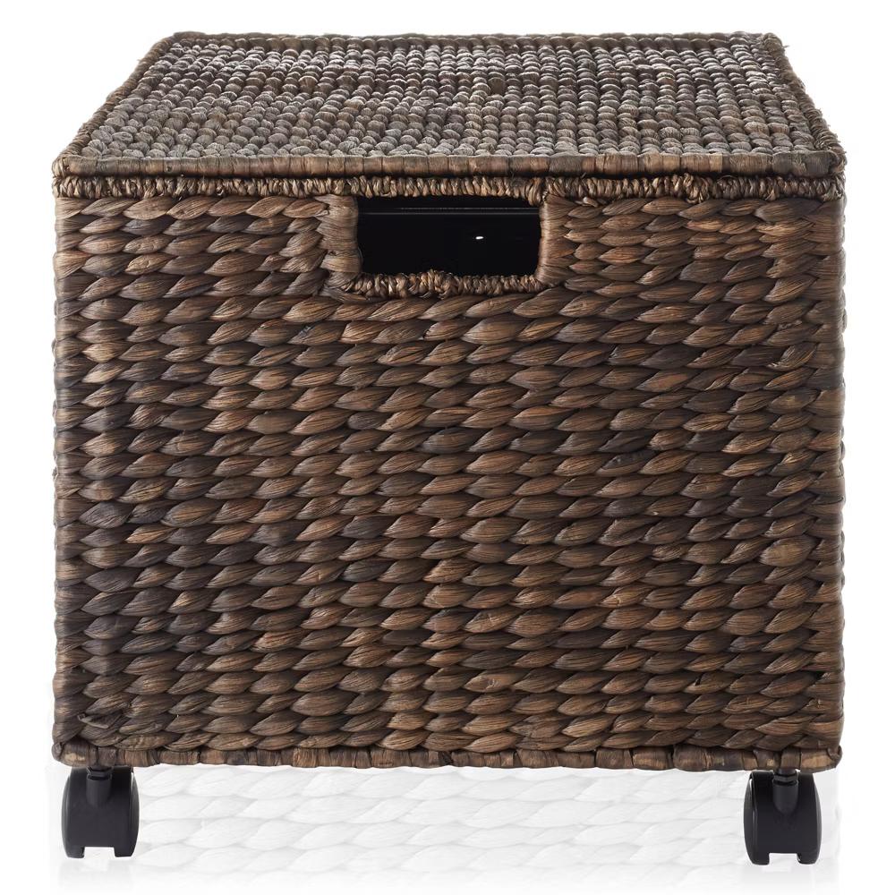 Casafield Rolling Filing Cabinet - Water Hyacinth Hanging File Folder Organizer on Wheels, Home Office Storage - Image 11