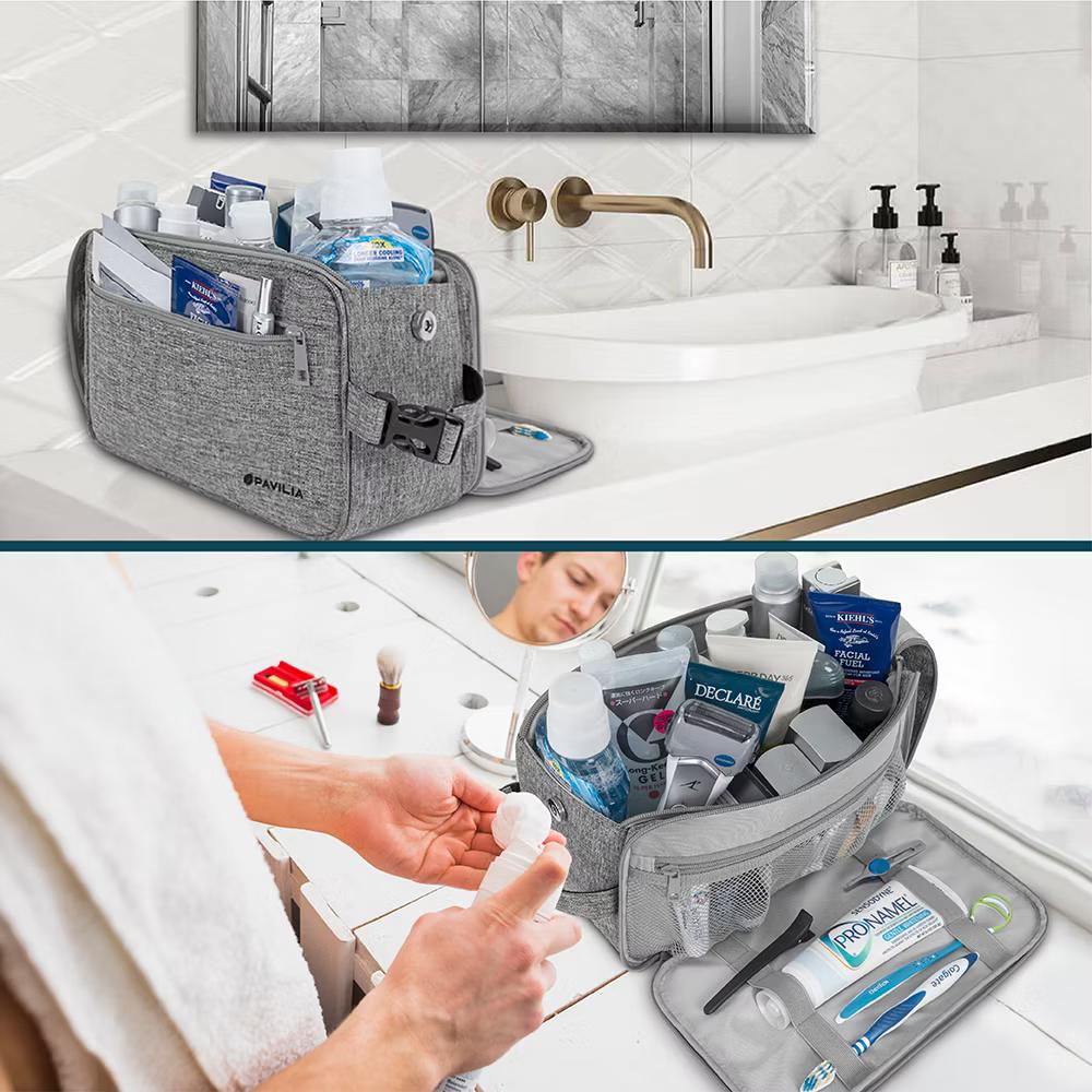 Toiletry Bag for Men, Travel Essentials Shaving Dopp Kit, Water Resistant Cosmetic Makeup Organizer Case - Image 32