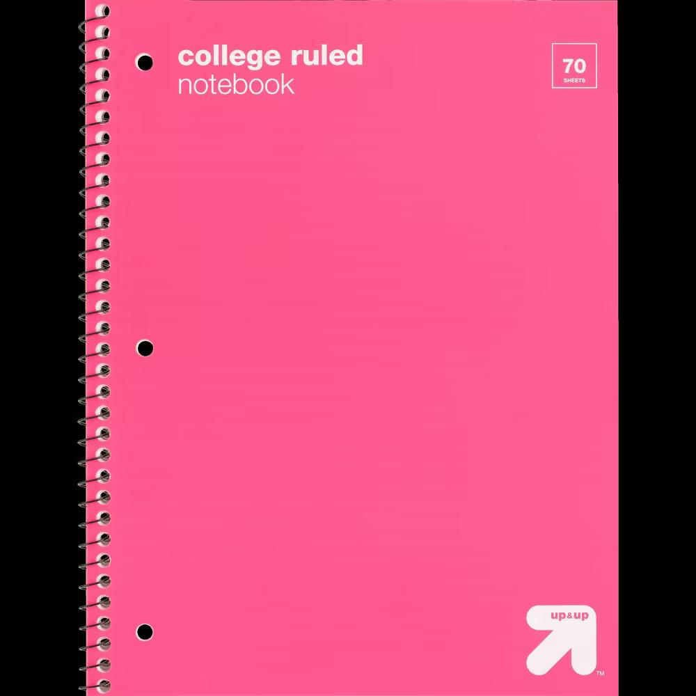 College Ruled 1 Subject Flexible Plastic Cover Spiral Notebook - Image 14