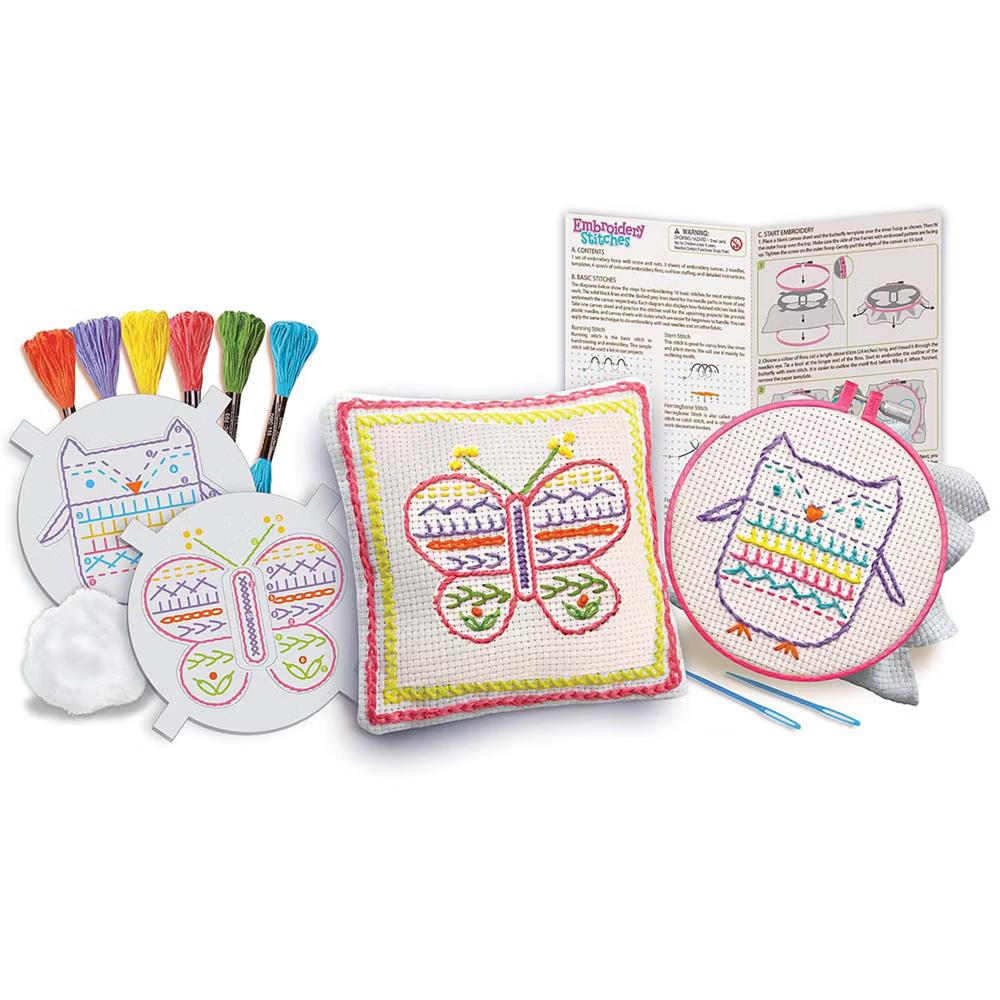 4M: Easy-To-Do Embroidery Kit - Learn 10 Skills, All-In-1 DIY Craft Set, Kids 8 - Image 10