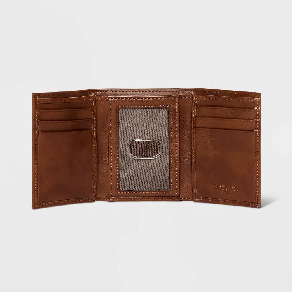 Men's RFID Trifold Wallet - Brown - Image 3