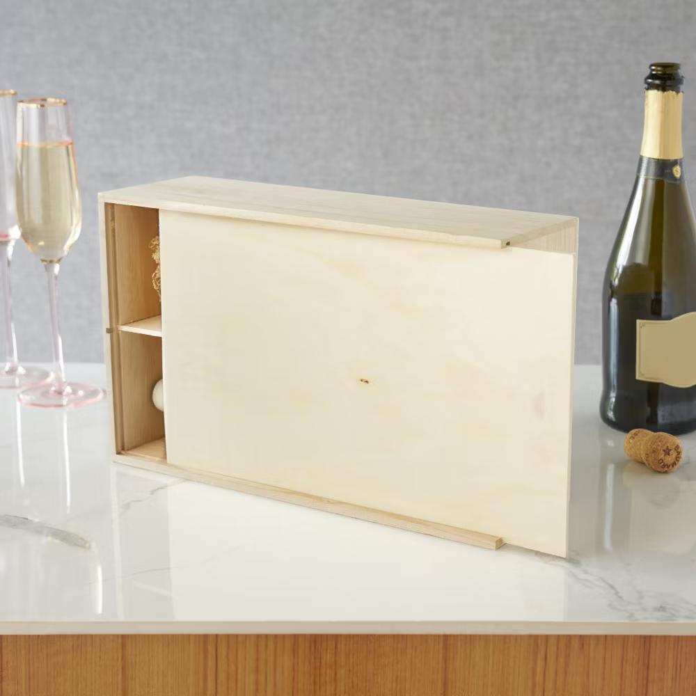 Twine Paulownia Bottle Wood Decorative Wine Box - Image 34