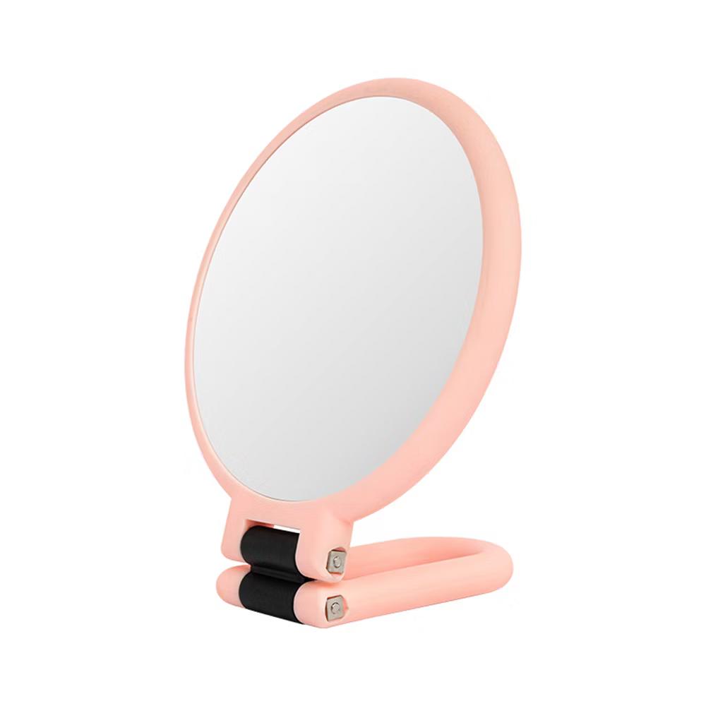 Mber Hand Mirror For Makeup Mirror Double Sided, 1X 10X Magnifying Mirror, Handheld Mirrors with Handle, Foldable Travel Hand Mirror With Stand Pink - Image 9
