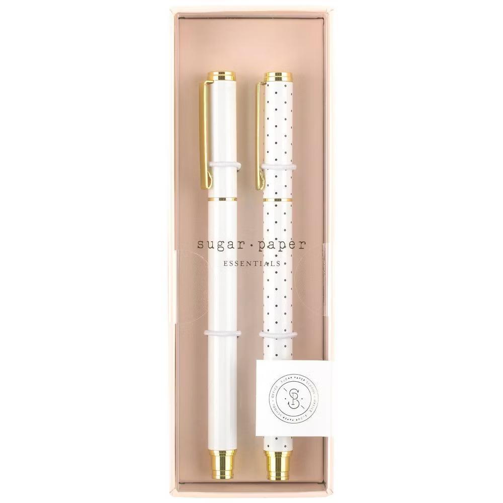 Essentials 2pk Pen Set White and Black Dot - Image 5