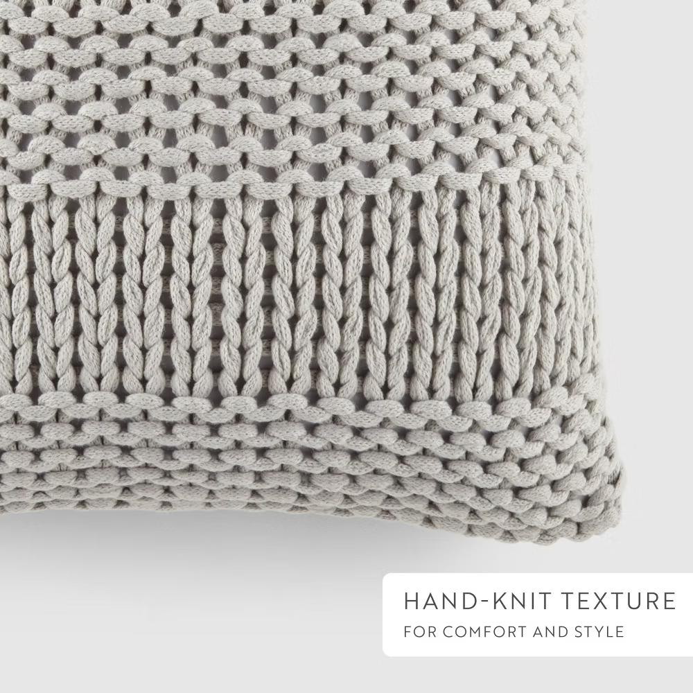 Cozy Chunky Knit Throw Pillow Cover And Pillow Insert - Image 43