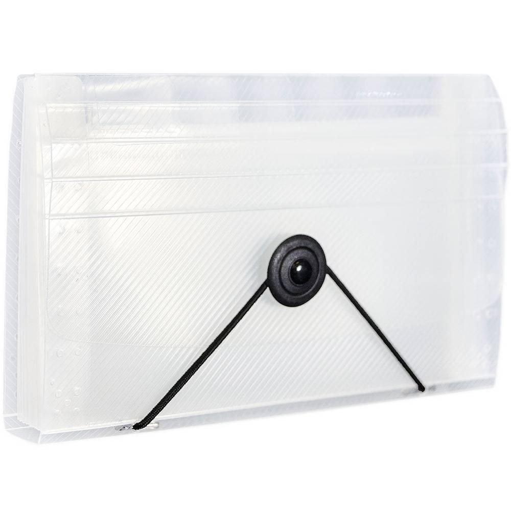 4 1/4" 6 3/4" 13 Pocket Plastic Expanding File - Coupon Size - Clear: Coupon Organizer, File Holder