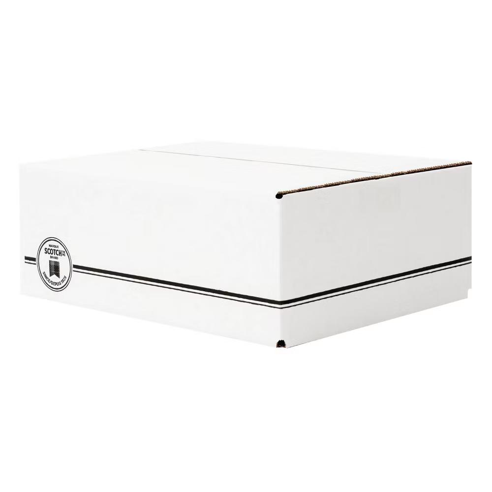 11.25" 8.75" 4" Medium Mailing Box: Cardboard Shipping & Moving Packaging, White, No Closure - Image 5