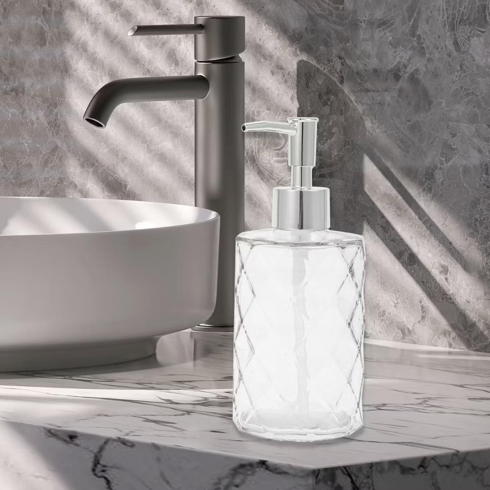 Durable Diamond-shaped Soap Dispenser 11.16oz 1 Pc - Image 10