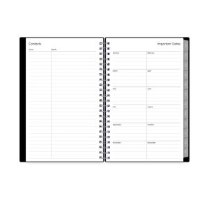 Blue Sky 2026 Weekly/Monthly Planner 5"x8" Enterprise Black