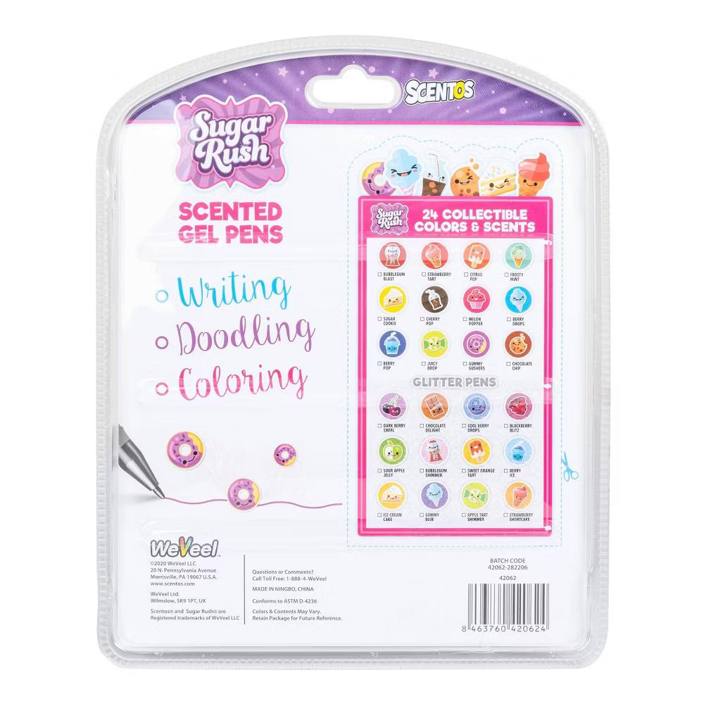 Sugar Rush 24pk Candy Scented Gel Pens - Image 2
