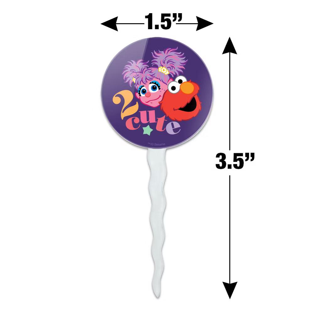 Elmo and Abby 2 Cute Cupcake Picks Toppers Decoration Set of 6