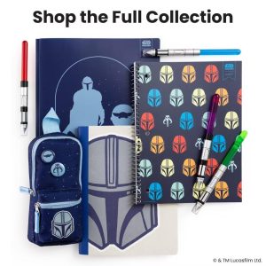 Backpack Pencil Pouch with 2 Pins and Notebook Strap - Navy Blue, School Supplies