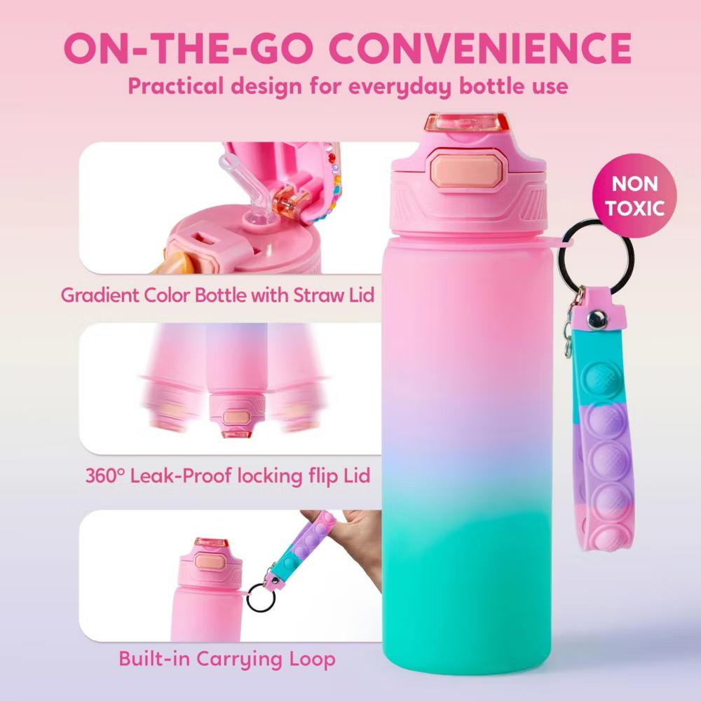 Water Bottle DIY Kit for Kids - Mermaid/Unicorn Theme, Gem Painting Arts & Crafts, Birthday Christmas Gift School Supplies for Girls Age 6 - Image 7