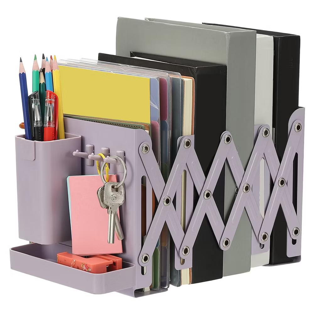 Adjustable Book Ends Heavy Duty Metal Adjustable Bookends Book Holders Organizer - Image 21