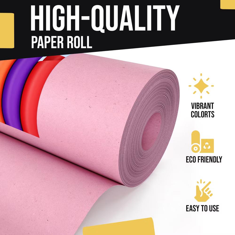 Exquisite Colored Kraft Paper Roll 17.5 In 110 Ft Kraft Wrapping Paper Craft Paper Shipping Paper Kraft Paper Roll Gift Wrap - Image 46