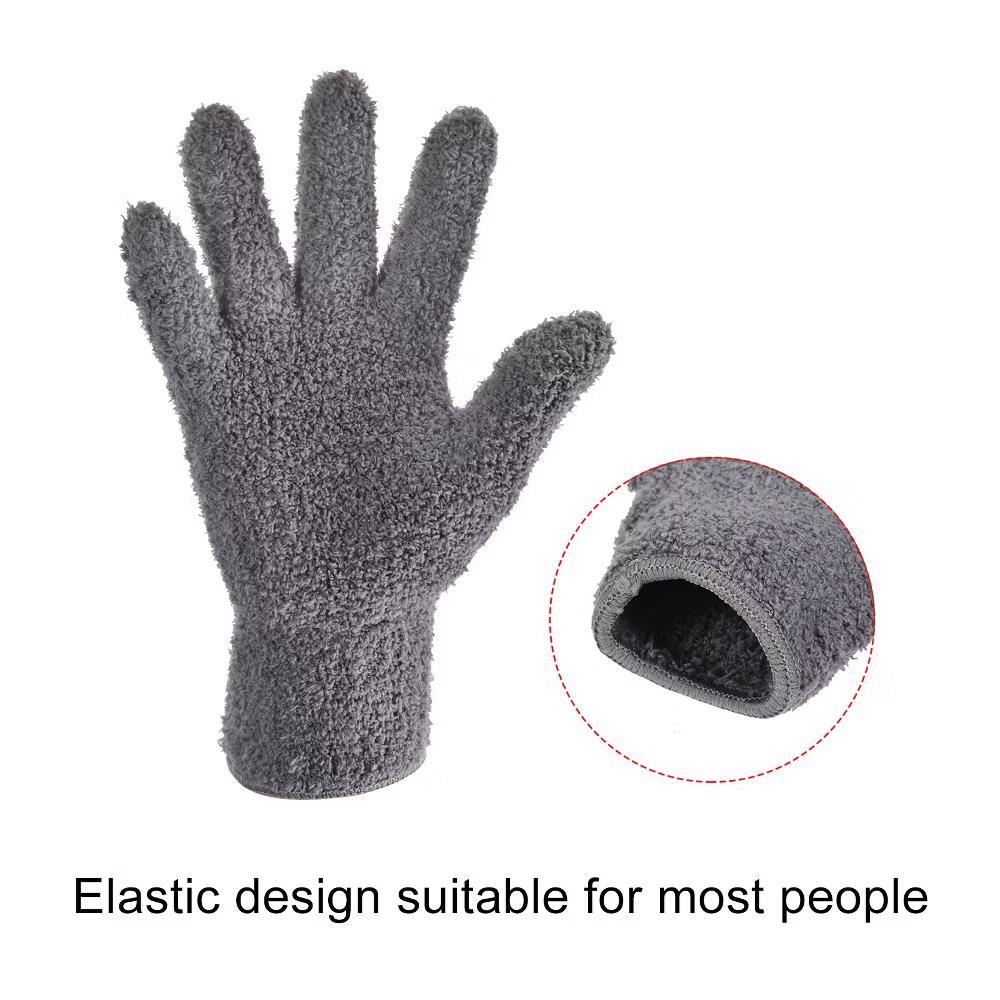 Dusting Cleaning Gloves Microfiber Mittens for Plant Blinds Lamp Window Blue Dark Blue Gray Pink 4 Pairs 1 Set - Image 5