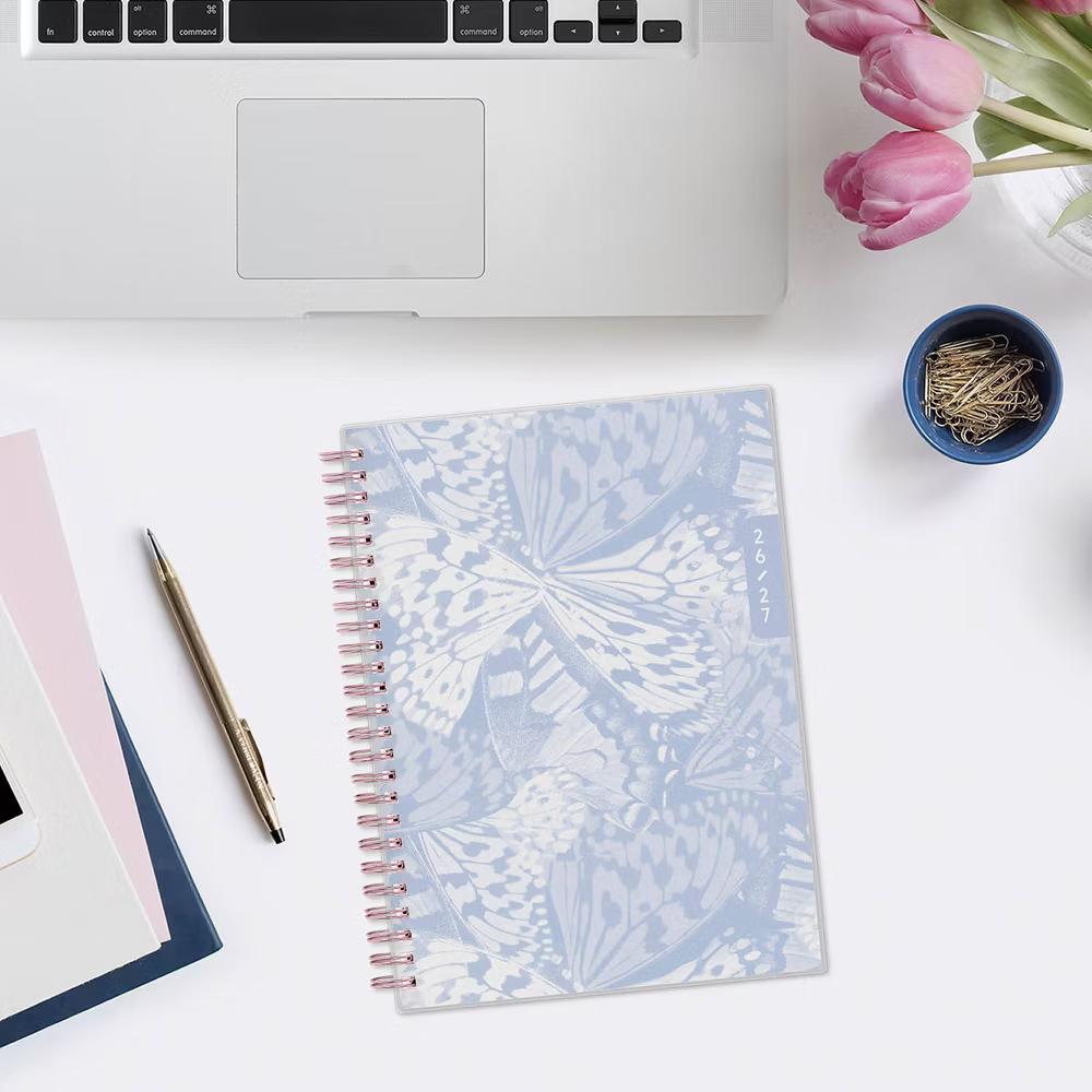 WAAV 5.875"x8.625" 2026-2027 Weekly/Monthly Planner Notes Carrie Blue Frosted Wirebound - Image 8
