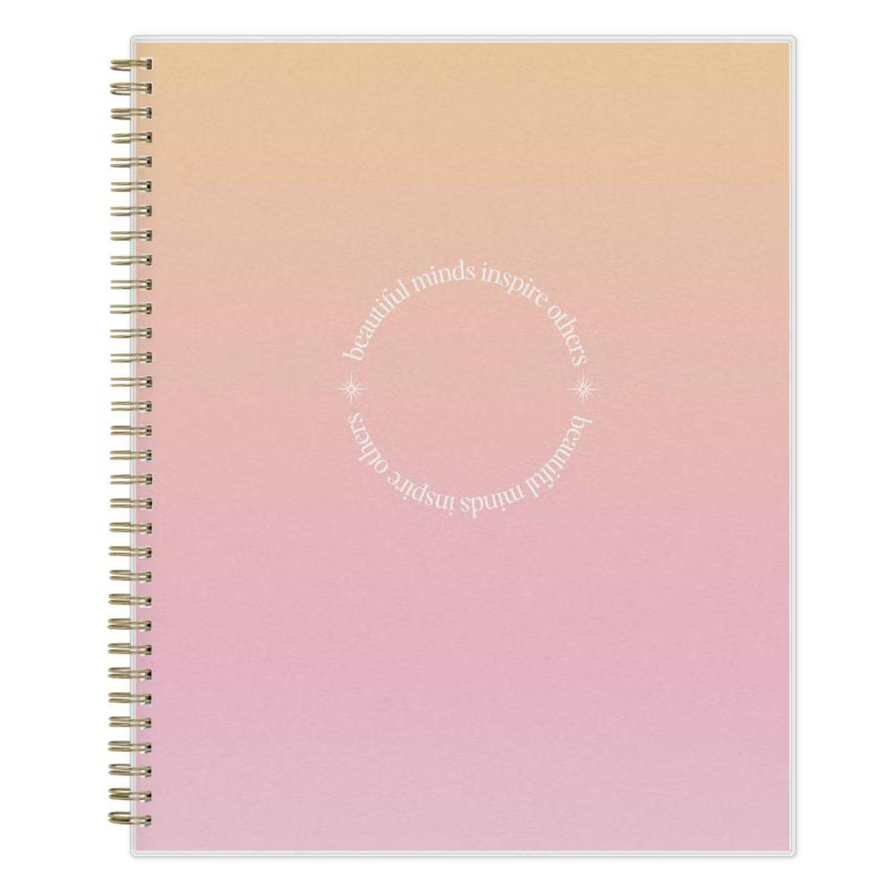 Blue Sky 8.5"x11" 2026-2027 Weekly/Monthly Teacher Planner Frosted with Notebook and Pouch Beautiful Minds - Image 5