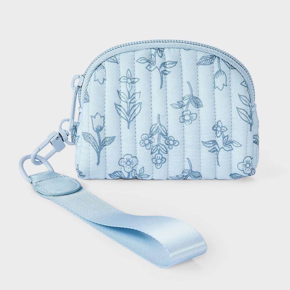Girls' Floral Wristlet Pouch 2pc Set - Blue - Image 3