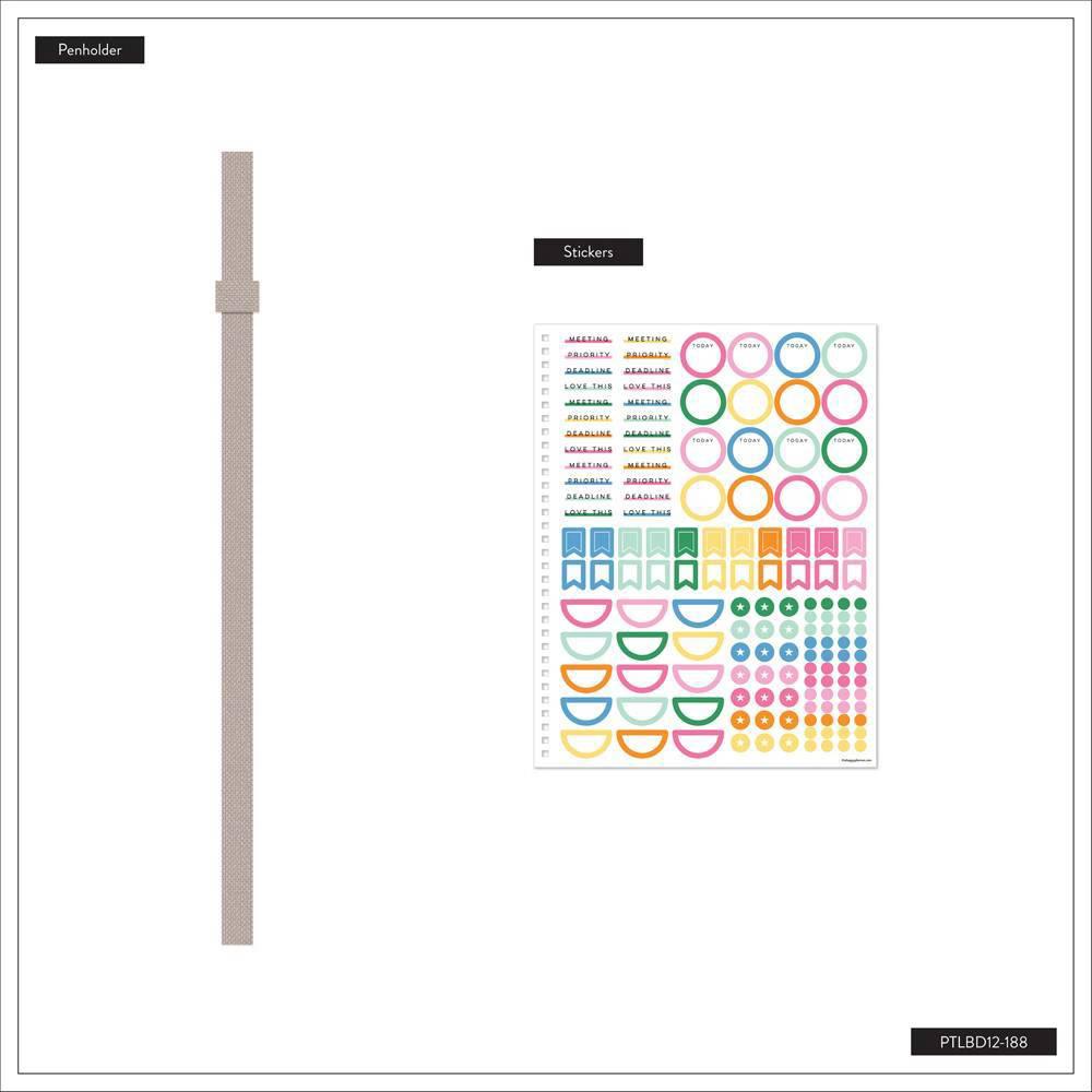 Happy Brands 2026-2027 9.375"x11.875" Organized Ditzy Garden Big 12 Months Twin Loop Dated Teacher Planner - Image 20