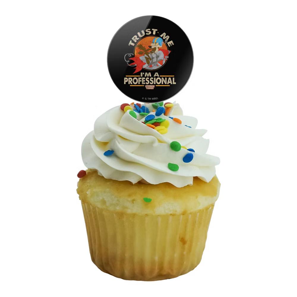 Looney Tunes Wile E Coyote I'm A Professional Cupcake Picks Toppers Decoration Set of 6 - Image 3