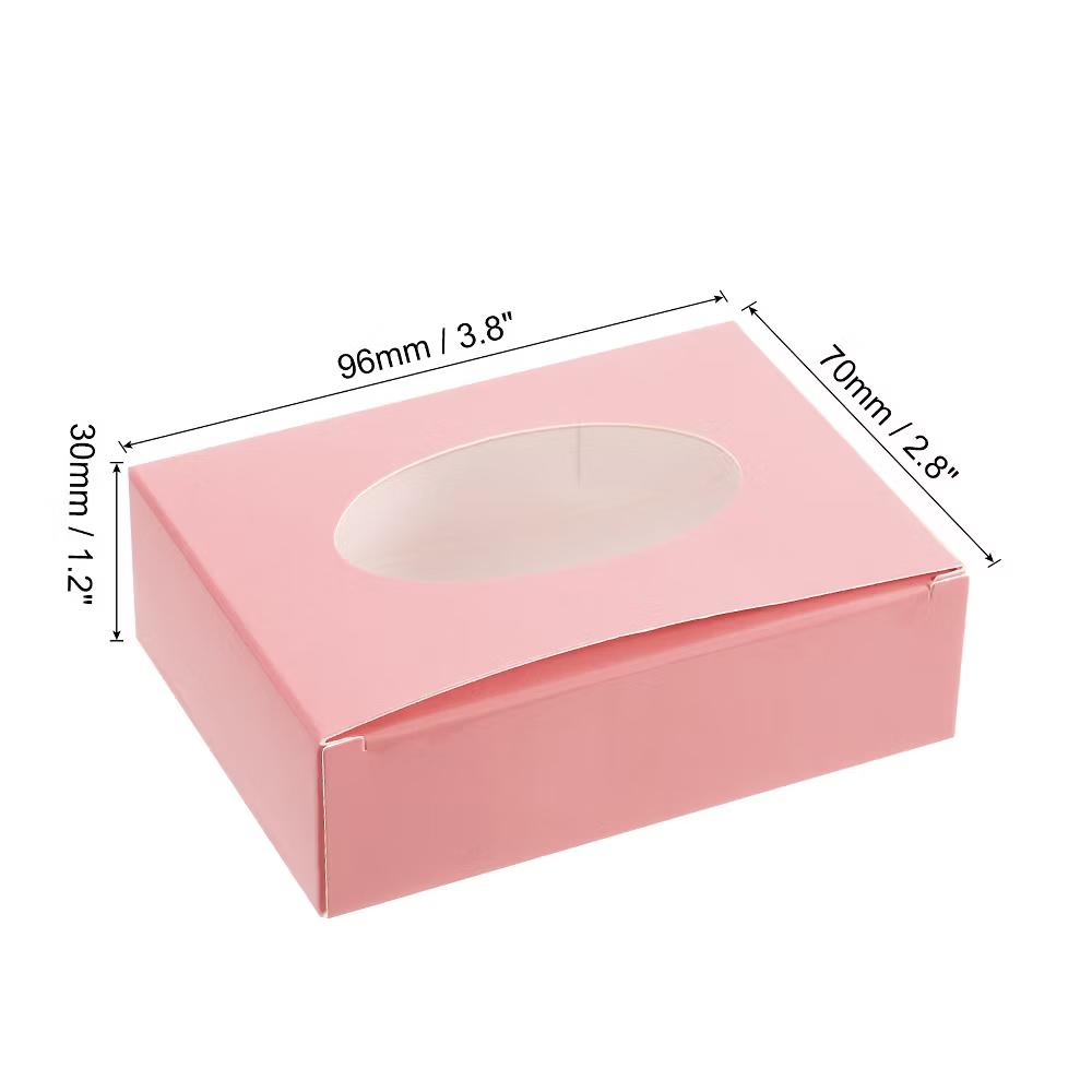 Paper Durable Soap Box with Oval Window for DIY Craft 30 Pcs - Image 17