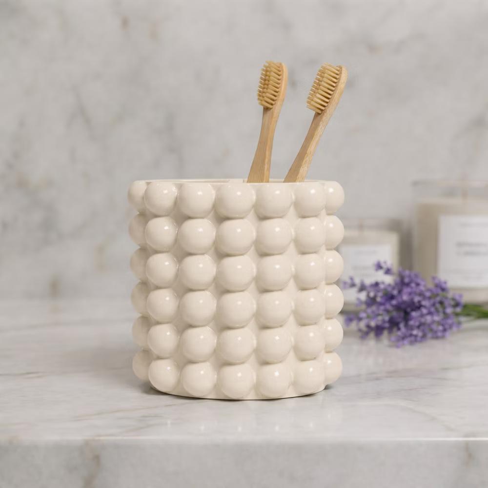 Better Trends Nova Bathroom Accessories Collection Toothbrush Holder 100% Resin with Bubble Pattern for Vanity Decor & Countertop - Image 20