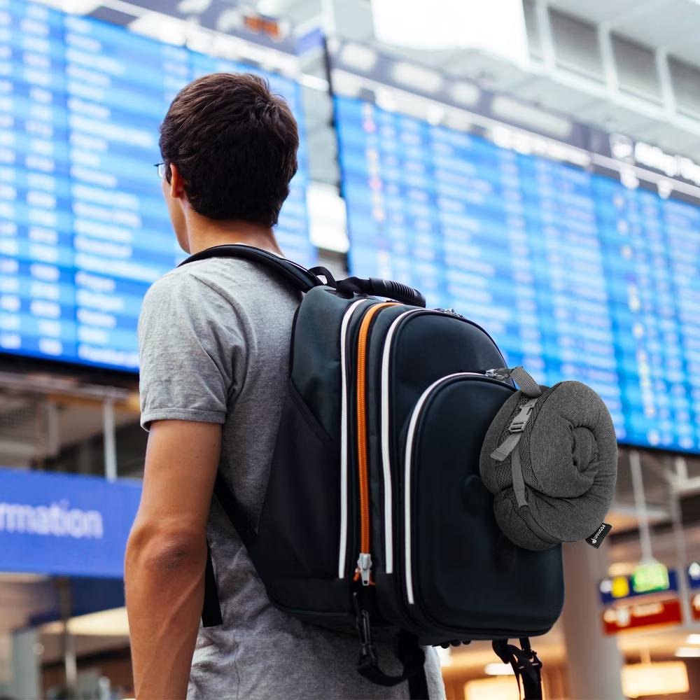 Neck Pillows for Travel Pillow, Travel Neck Pillow Airplane, Foldable Memory Foam Neck Pillow for Car Travel Sleeping, Washable Bag+Ear Plugs - Image 3