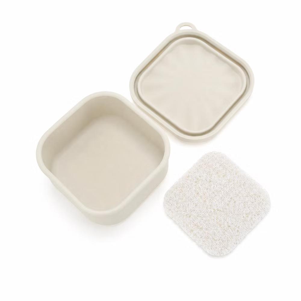 Square Soap Dish With Lid 1 Pc